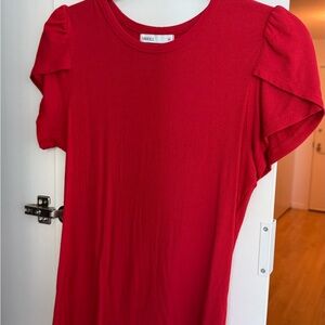 Red Puff Sleeve Top